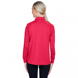 Harriton M211LW Ladies Advantage Snag Protection Plus Long Sleeve Tactical Polo - Red