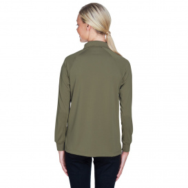 Harriton M211LW Ladies Advantage Snag Protection Plus Long Sleeve Tactical Polo - Tactical Green
