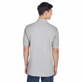 Harriton M265 Men's 5.6oz. Easy Blend Polo - Grey Heather