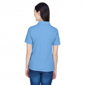 Harriton M265W Ladies 5.6 oz. Easy Blend Polo - Light College Blue