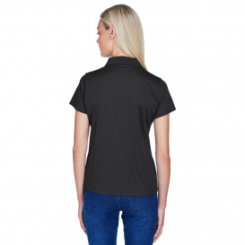 Harriton M315W Ladies 4 oz. Polytech Polo - Black
