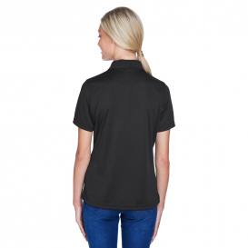 Harriton M345W Ladies Advantage Snag Protection Plus IL Snap Placket Polo - Black
