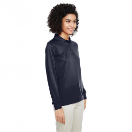 Harriton M348LW Ladies Advantage Snag Protection Plus IL Long Sleeve Polo - Dark Navy