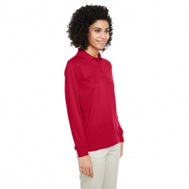Harriton M348LW Ladies Advantage Snag Protection Plus IL Long Sleeve Polo - Red