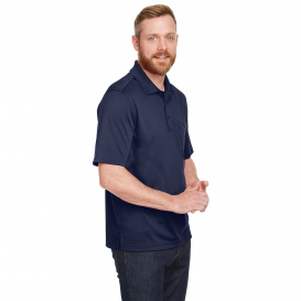 Harriton M348P Men\'s Advantage Snap Protection Plus IL Pocket Polo - Dark Navy