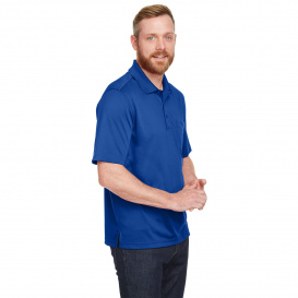 Harriton M348P Men\'s Advantage Snap Protection Plus IL Pocket Polo - True Royal