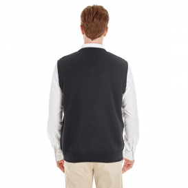 Harriton M415 Men\'s Pilbloc V-Neck Sweater Vest - Black