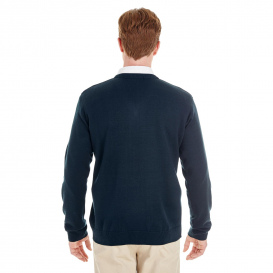 Harriton M420 Men\'s Pilbloc V-Neck Sweater - Dark Navy