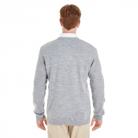 Harriton M420 Men\'s Pilbloc V-Neck Sweater - Grey Heather