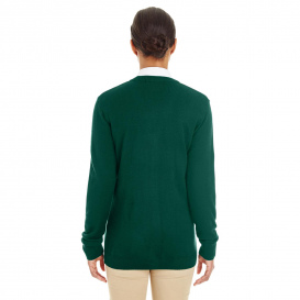 Harriton M425W Ladies Pilbloc V-Neck Button Cardigan Sweater - Hunter