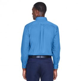 Harriton M500 Easy Blend Long-Sleeve Twill Shirt with Stain Release - Nautical Blue