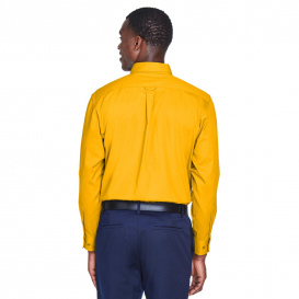 Harriton M500 Easy Blend Long-Sleeve Twill Shirt with Stain Release - Sunray Yellow