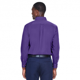 Harriton M500 Easy Blend Long-Sleeve Twill Shirt with Stain Release - Team Purple