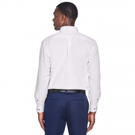 Harriton M500T Men's Tall Easy Blend Long Sleeve Twill Shirt with Stain Release - Stone