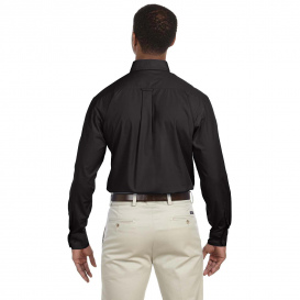 Harriton M510 Men\'s 3.1 oz. Essential Poplin - Black