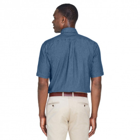 Harriton M550S Men\'s 6.5 oz. Short-Sleeve Denim Shirt - Light Denim