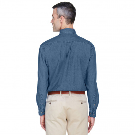 Harriton M550T Tall 6.5 oz. Long Sleeve Denim Shirt - Light Denim
