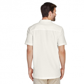 Harriton M560 Men\'s Barbados Textured Camp Shirt - Creme