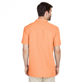 Harriton M560 Men\'s Barbados Textured Camp Shirt - Nectarine