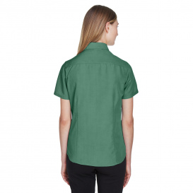 Harriton M560W Ladies Barbados Textured Camp Shirt - Palm Green