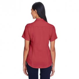 Harriton M570W Ladies Bahama Cord Camp Shirt - Tile Red