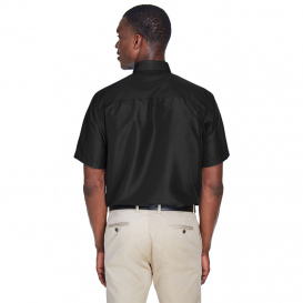 Harriton M580 Men\'s Key West Short Sleeve Performance Staff Shirt - Black