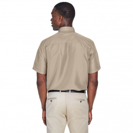 Harriton M580 Men\'s Key West Short Sleeve Performance Staff Shirt - Khaki
