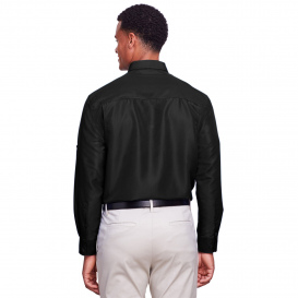 Harriton M580L Men\'s Key West Long Sleeve Performance Staff Shirt - Black