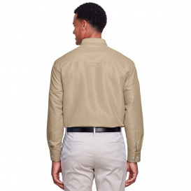 Harriton M580L Men's Key West Long Sleeve Performance Staff Shirt - Khaki