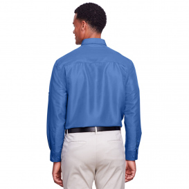 Harriton M580L Men\'s Key West Long Sleeve Performance Staff Shirt - Pool Blue