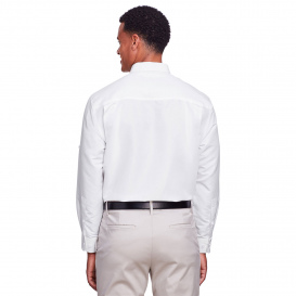 Harriton M580L Men's Key West Long Sleeve Performance Staff Shirt - White