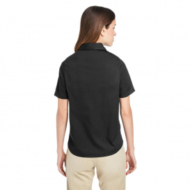 Harriton M585W Ladies Advantage IL Short-Sleeve Work Shirt - Black
