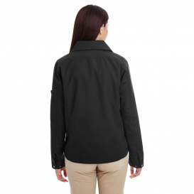 Harriton M705W Ladies Auxiliary Canvas Work Jacket - Black