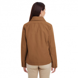 Harriton M705W Ladies Auxiliary Canvas Work Jacket - Duck Brown