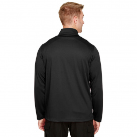 Harriton M748 Men\'s Advantage Snag Protection Plus IL 1/4-Zip - Black