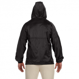 Harriton M750 Adult Packable Nylon Jacket - Black