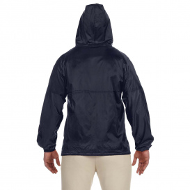 Harriton M750 Adult Packable Nylon Jacket - Navy