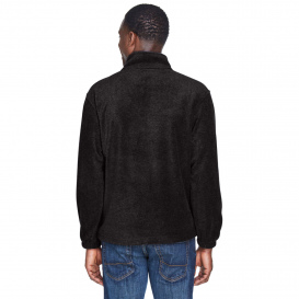 Harriton M980 Adult 8 oz. 1/4-Zip Fleece Pullover - Black