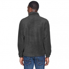 Harriton M980 Adult 8 oz. 1/4-Zip Fleece Pullover - Charcoal