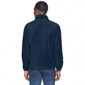Harriton M980 Adult 8 oz. 1/4-Zip Fleece Pullover - Navy