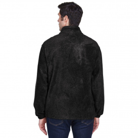 Harriton M990 Men\'s 8 oz. Full Zip Fleece - Black