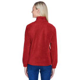 Harriton M990W Ladies 8 oz. Full Zip Fleece - Red