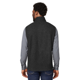 North End NE714 Men\'s Aura Sweater Fleece Vest - Black/Black