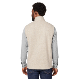 North End NE714 Men\'s Aura Sweater Fleece Vest - Oatmeal Heather/Teak