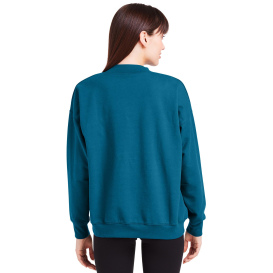 glyder PDP6789 Ladies Vintage Oversized Crew Pullover - Moroccan Blue
