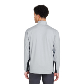 PUMA Golf PG410 Mesa Stripe Quarter-Zip - Puma Black/Bright White