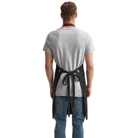 Reprime RP121 Unisex Barley Contrast Stitch Sustainable Bib Apron - Black/Charcoal
