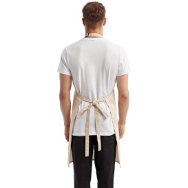 Reprime RP154 Unisex Colours Sustainable Pocket Bib Apron - Natural