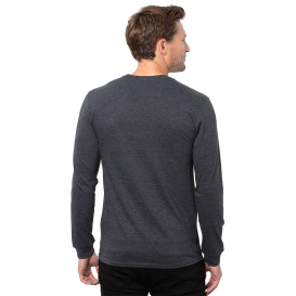 Threadfast T3001 Epic Unisex CVC Long Sleeve T-Shirt - Heather Black