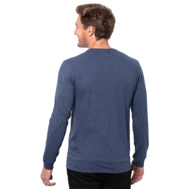 Threadfast T3001 Epic Unisex CVC Long Sleeve T-Shirt - Heather Navy